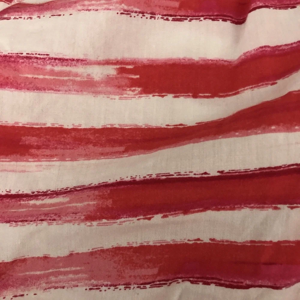 Victoria's Secret Womens Size Medium Pajama Shorts Red‎ Pink Paint Stripes Comfy